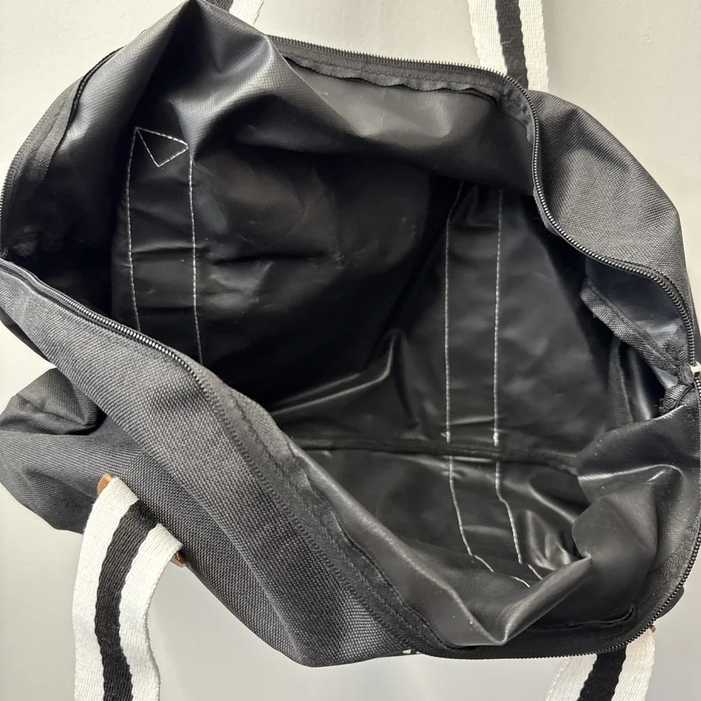 Canvas Vinyl Chevron Oil‎ Duffle Bag